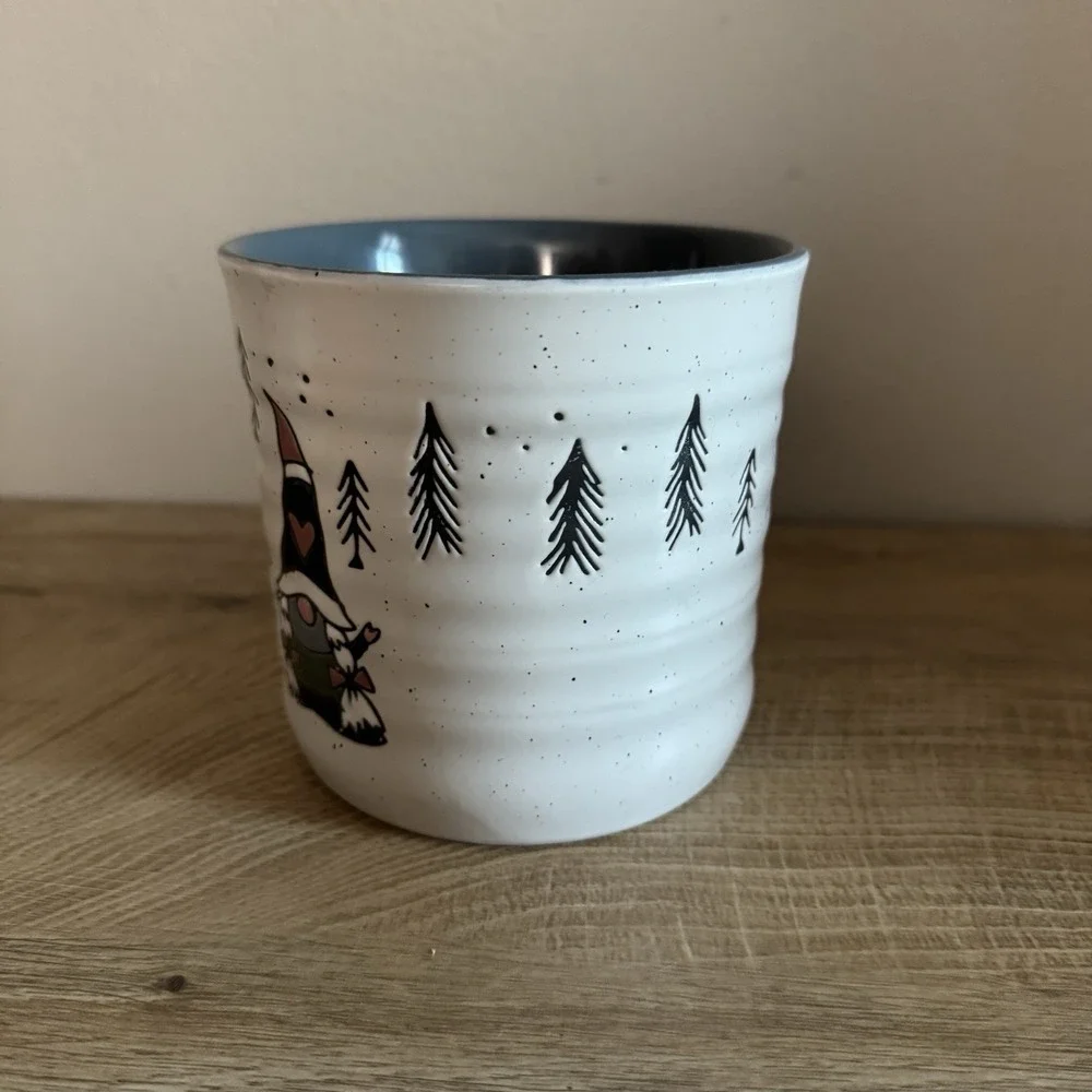 Peppermint & Pine Container Two Gnomes Holding Hands‎ Trees Jar Kitchen Decor